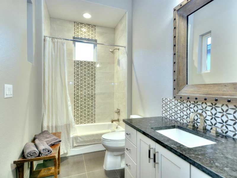 Bathroom with Geometric Tile