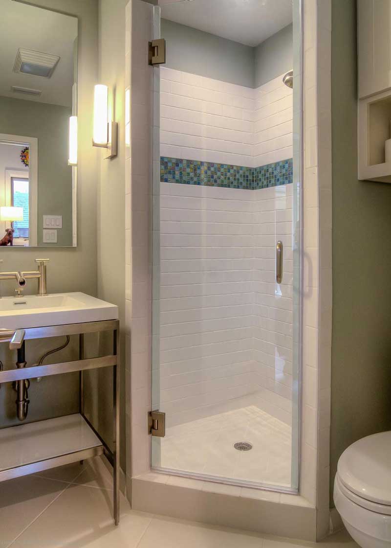 Bathroom with Small Tile Shower
