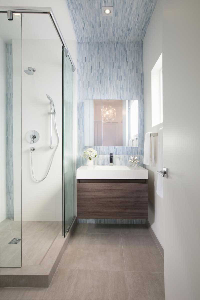Bathroom with Space Saving Shower