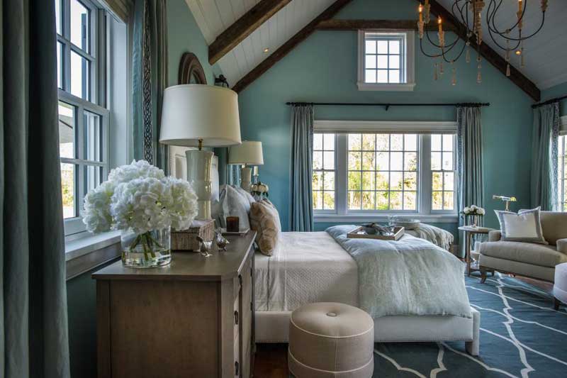 Blue Bedroom with Natural Light