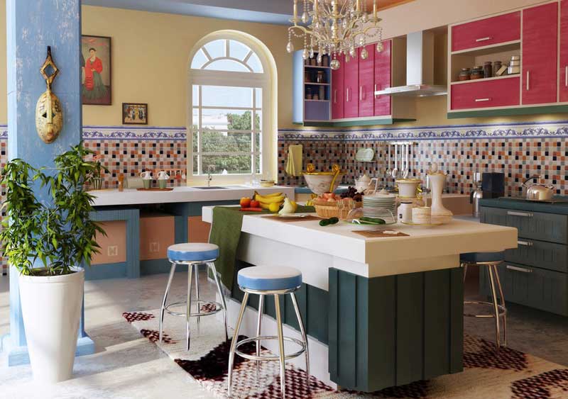 Colorful-mediterranean-kitchen-design