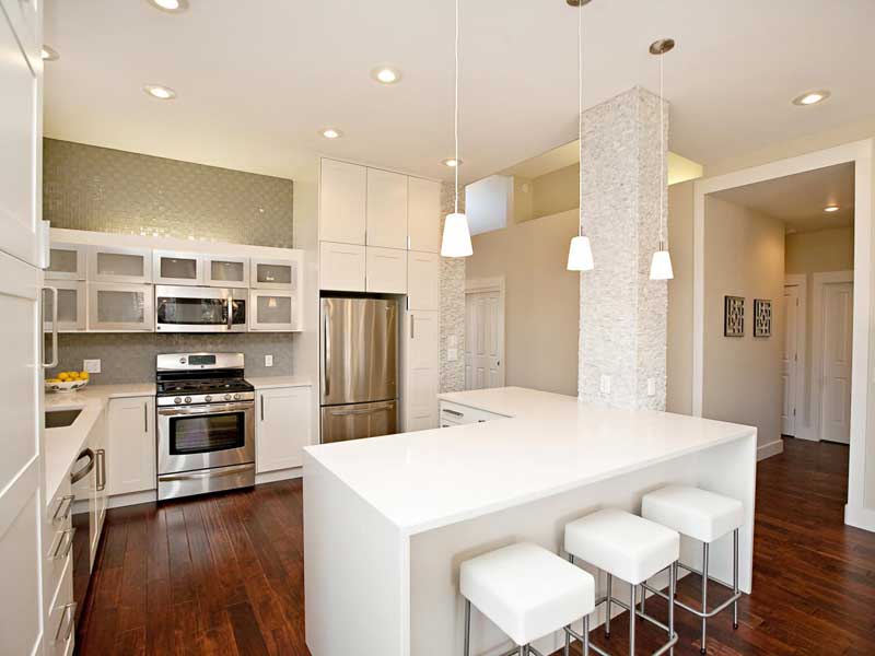 L-Shaped Kitchen Island