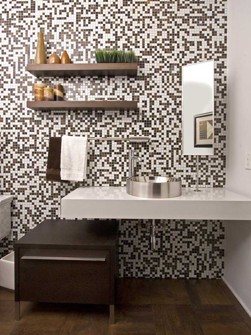 Modern Bathroom with Mosaic Tile