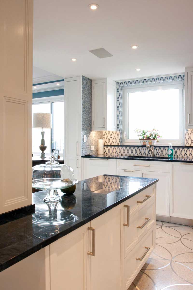 Black and White Kitchen Countertop