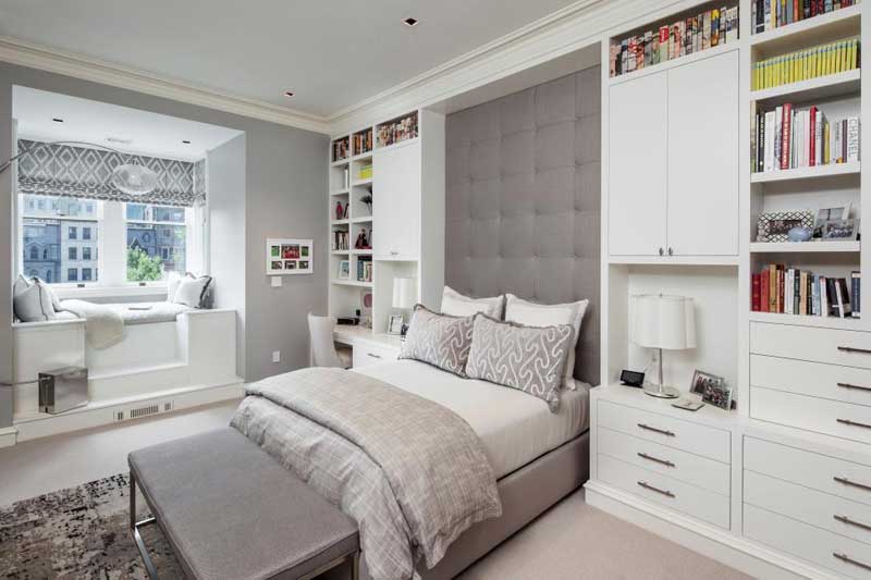 Chic Gray Teenage Girl Bedroom