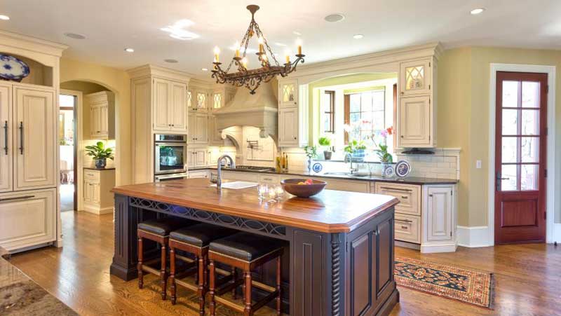 Dark Brown Kitchen Island