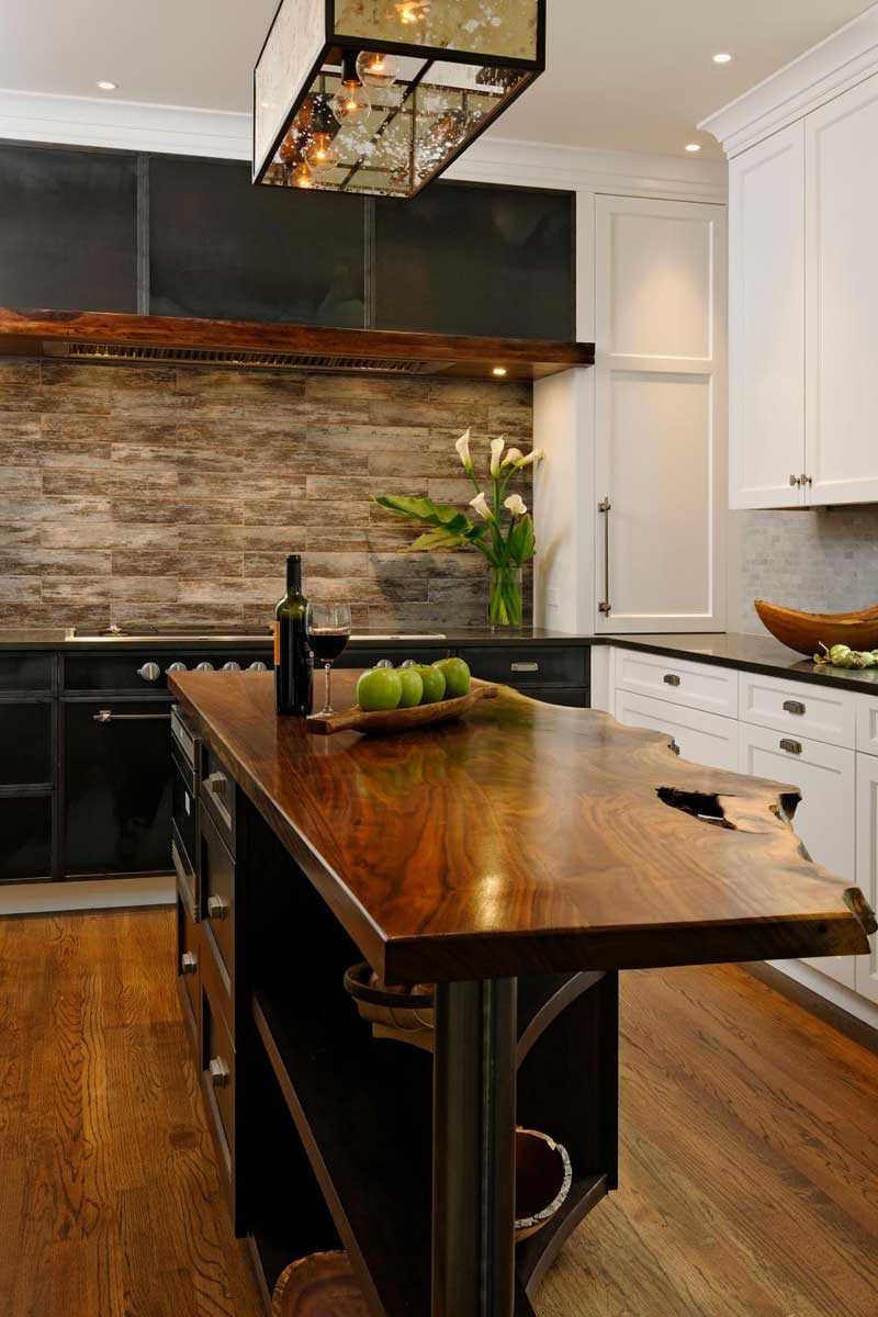 Kitchen Island With Walnut Countertop