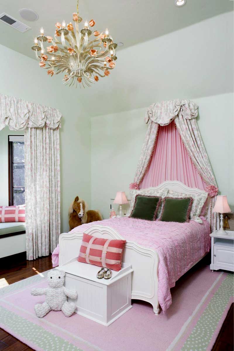 light pink teenage bedroom