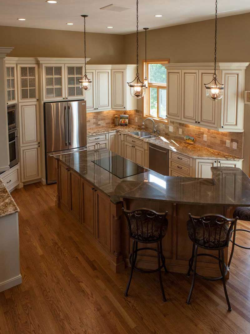 Kitchen Island With Different Countertops Kitchen Info   Maple Kitchen Island With Granite Countertops 