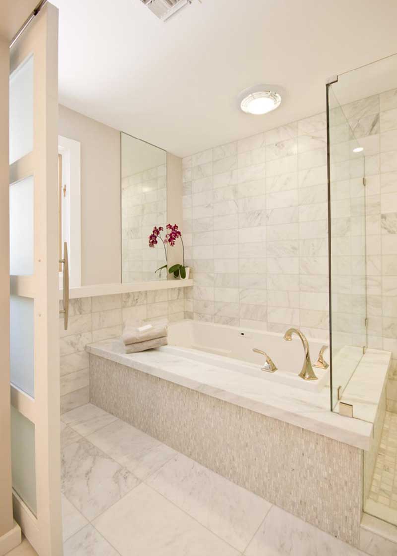 Bathroom with Marble Tile
