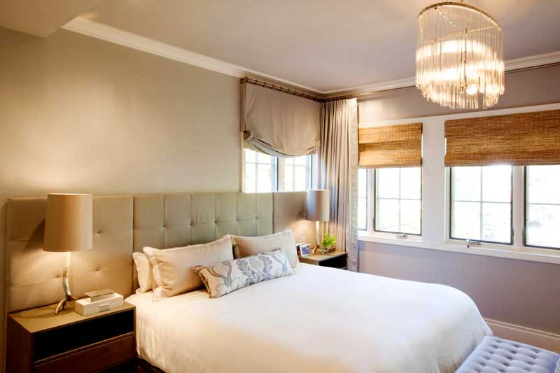 Neutral Bedroom With Tufted Headboard