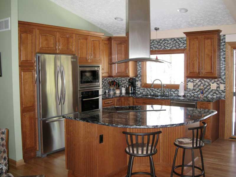 Semi-Circular Kitchen Island