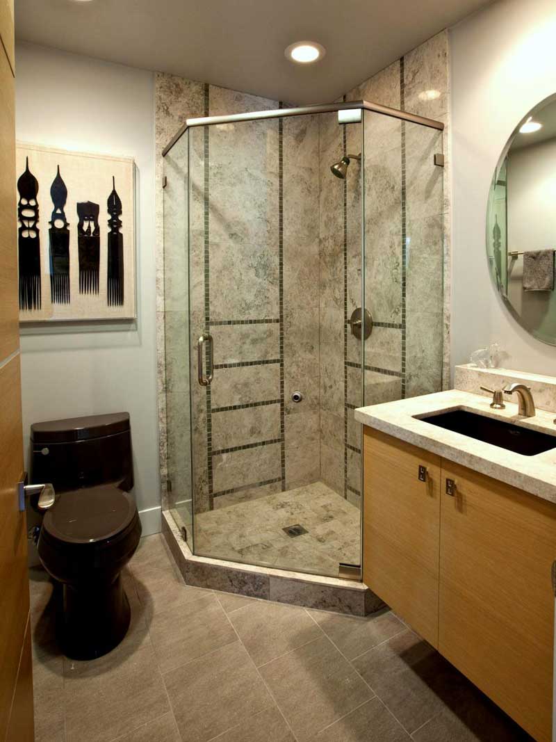 Bathroom with Stone Tile Shower