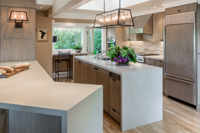 Kitchen Island with Candle Pendant Light 