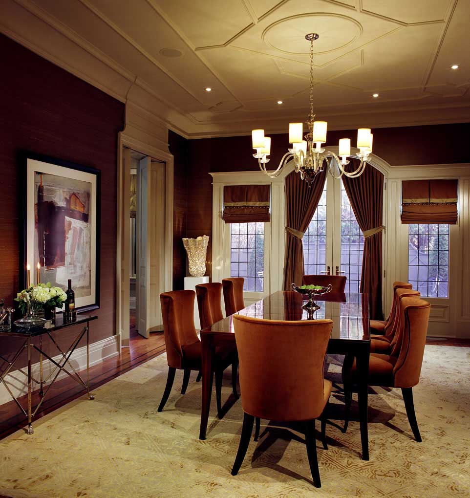  contemporary dining room with chandelier 
