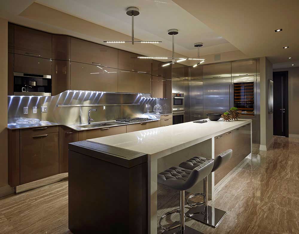 led modern contemporary long kitchen island lighting