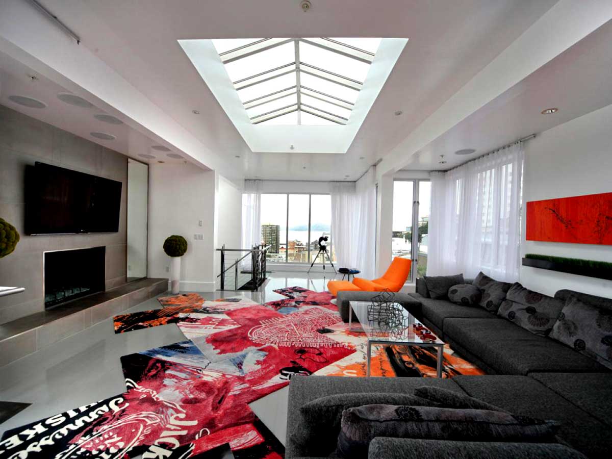 living room skylight ideas