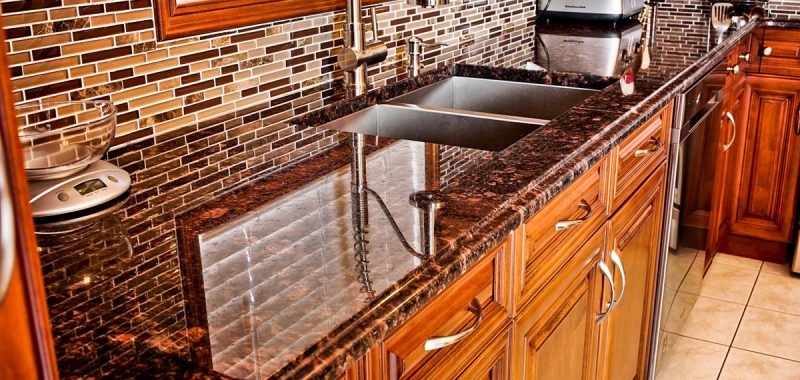 Pictures of tan brown granite countertops