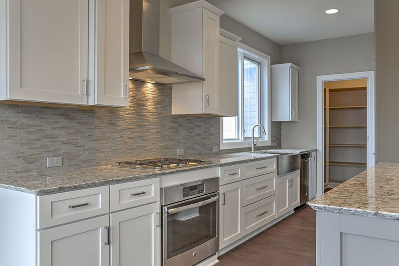 Awesome kitchen backsplash for white ice granite countertops