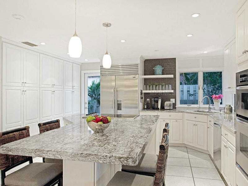 Bianco antico granite island