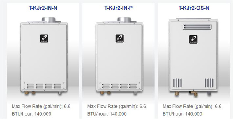 Types of Takagi tankless water heaters