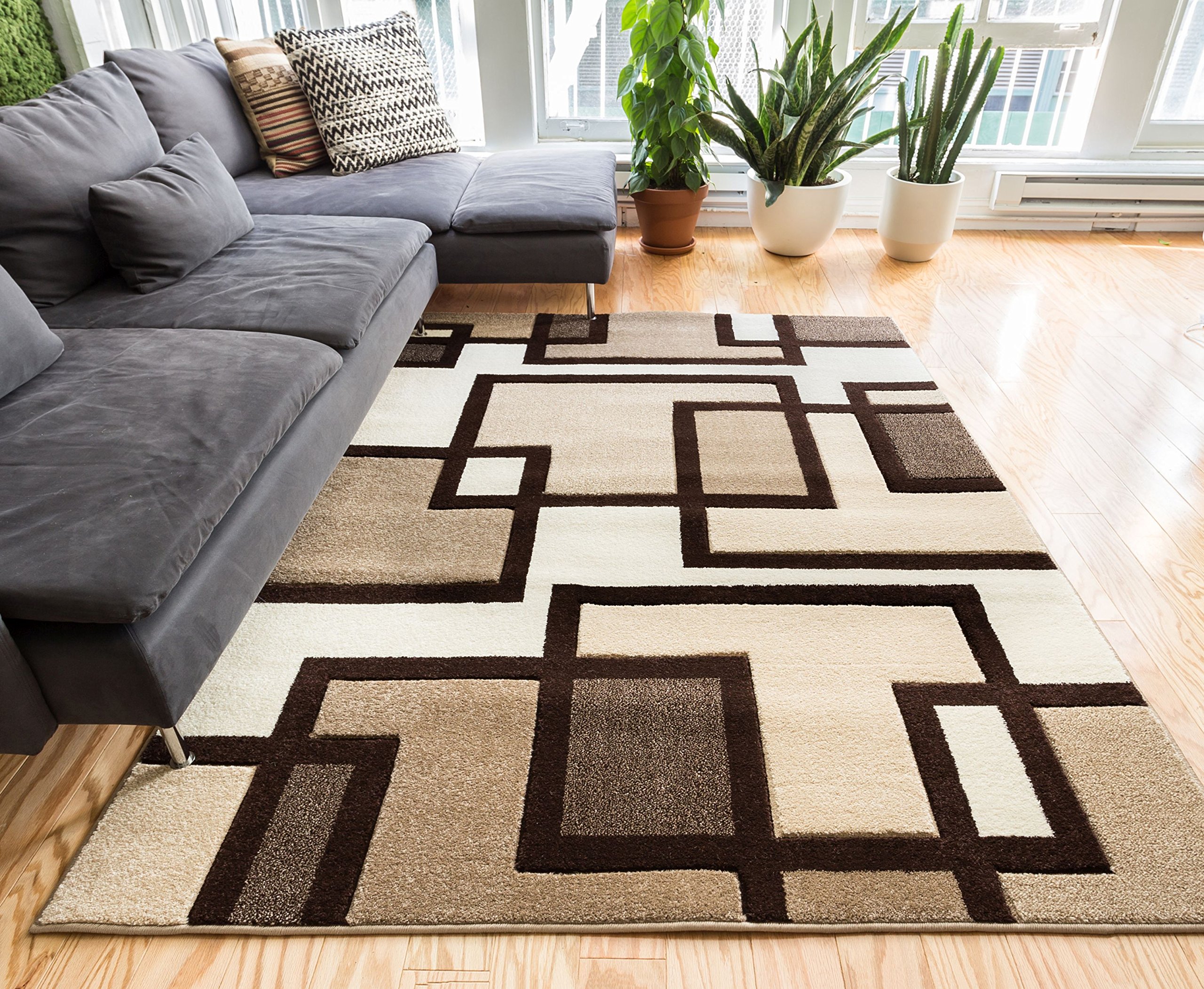 geometric living room rug
