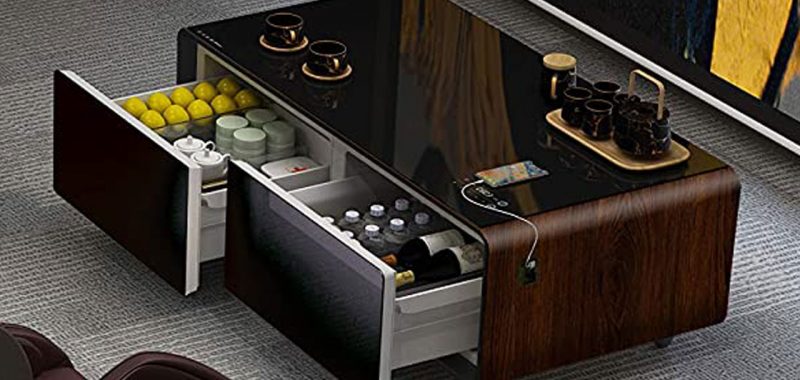 Smart Coffee Table with Refrigerator