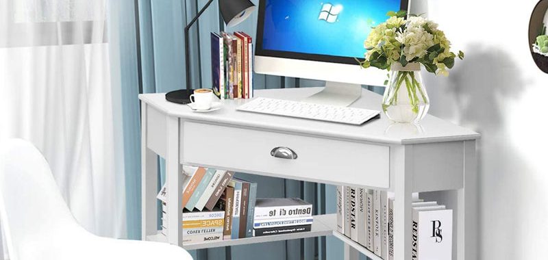 White Corner Desks for Small Spaces