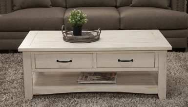 Coffee Table With Shelf And Drawers