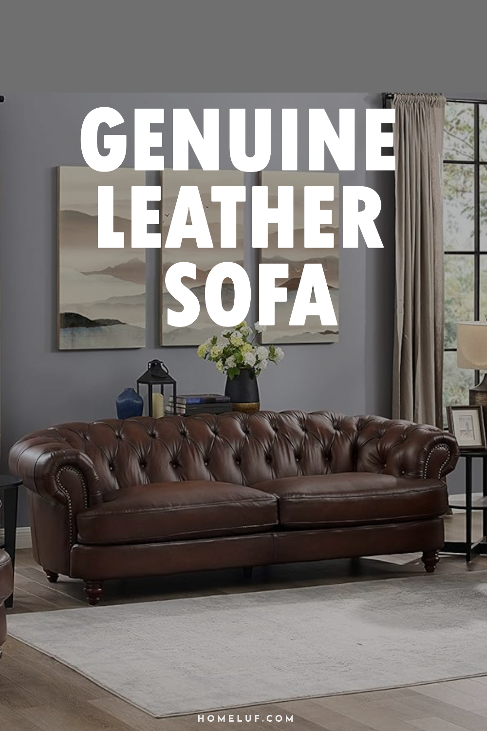 Genuine leather sofa