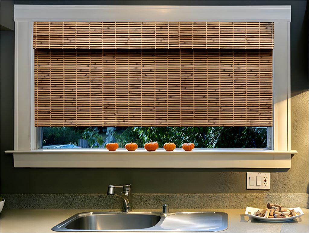 Bamboo blinds -for-window-over-kitchen-sink