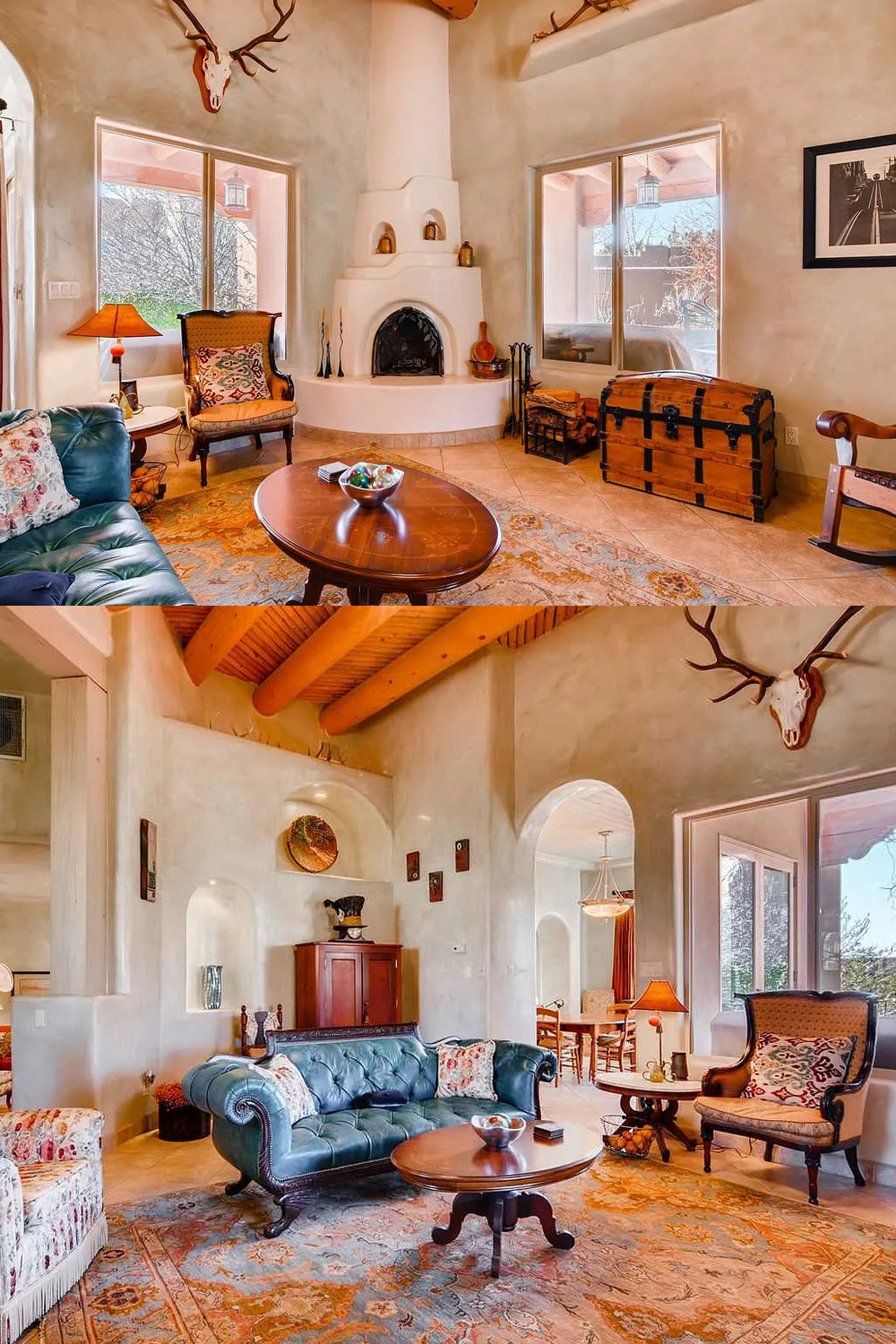 Use arch bookshelves or wall niches