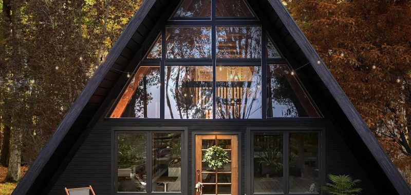 Modern A-Frame Home Floor Plan with 3 Bedrooms, 2 Baths, and a Spacious Loft