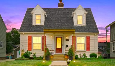Cape Cod House Exterior Lighting