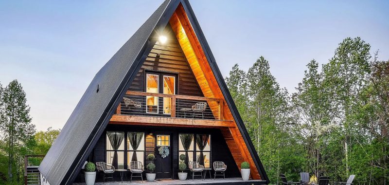 Inside the Modern A-Frame Cabin Exterior & Interior Makeover Ideas