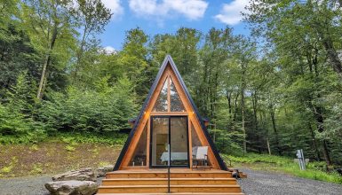 Small A-Frame Cabin Exterior