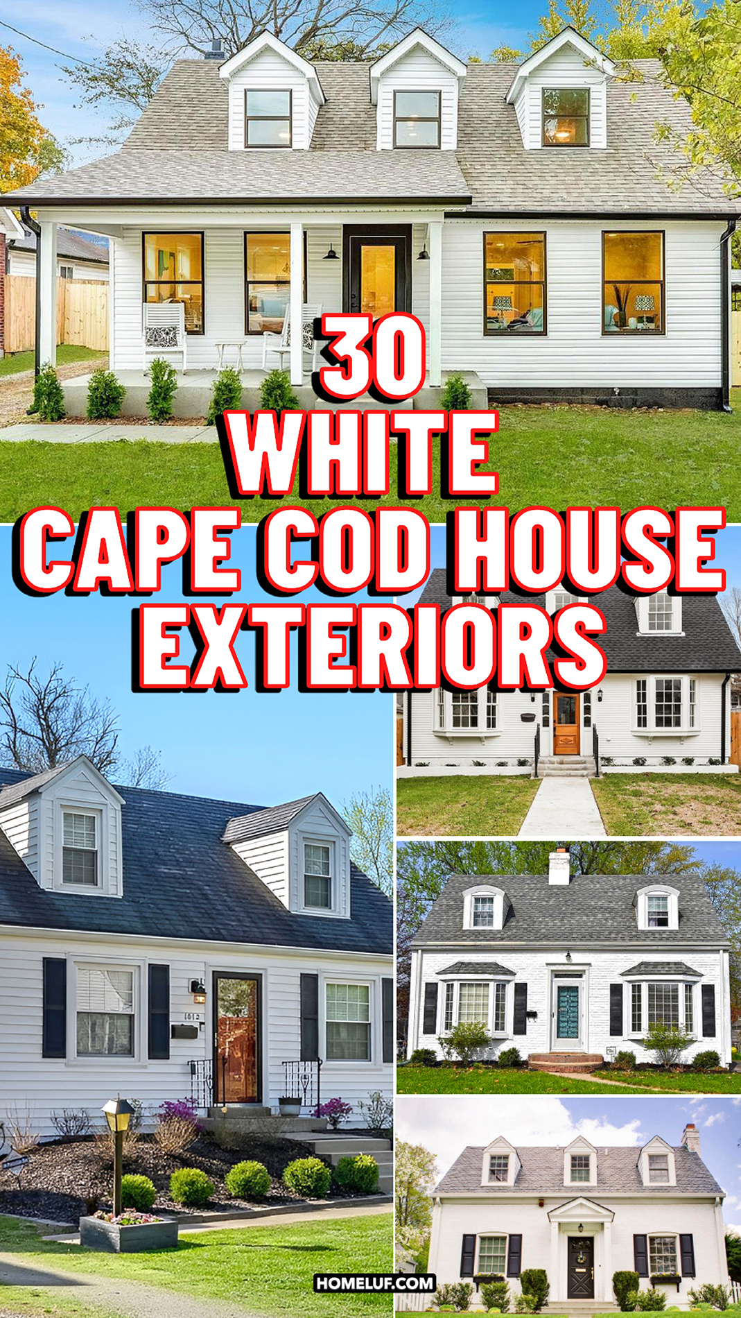 White cape cod house
