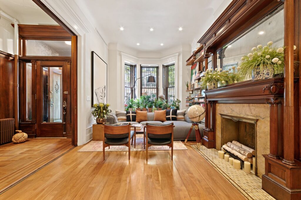 Brownstone Living Room Library