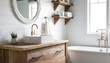 17 Farmhouse Bathroom Vanity Ideas