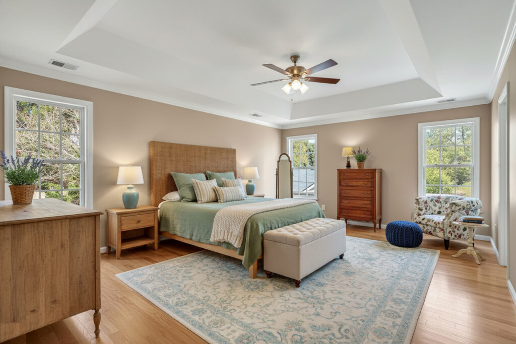 French-Country-Modern-Bedroom-floral pillow