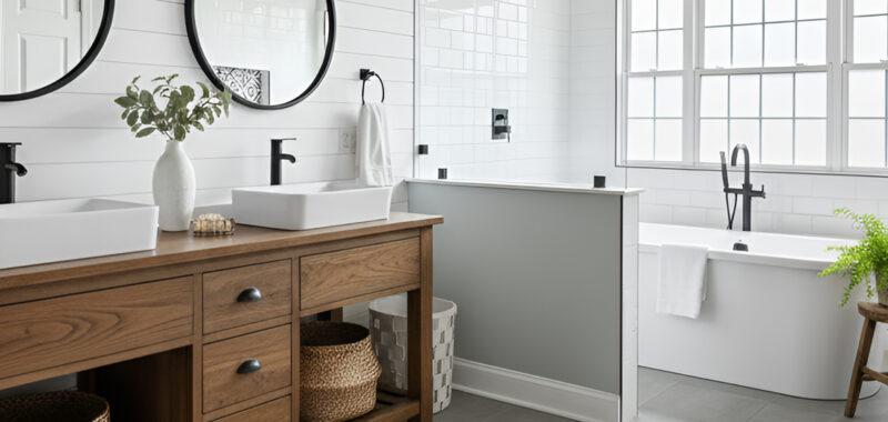 Modern Farmhouse Master Bathroom Decor Ideas