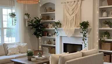 Boho Farmhouse Living Room Wall Decor Ideas