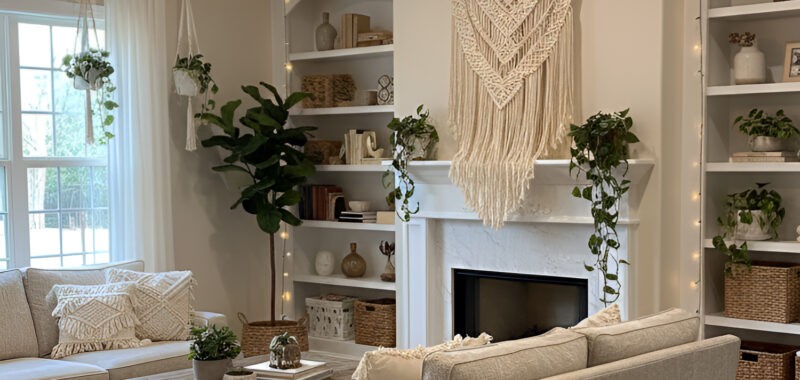 Boho Farmhouse Living Room Wall Decor Ideas