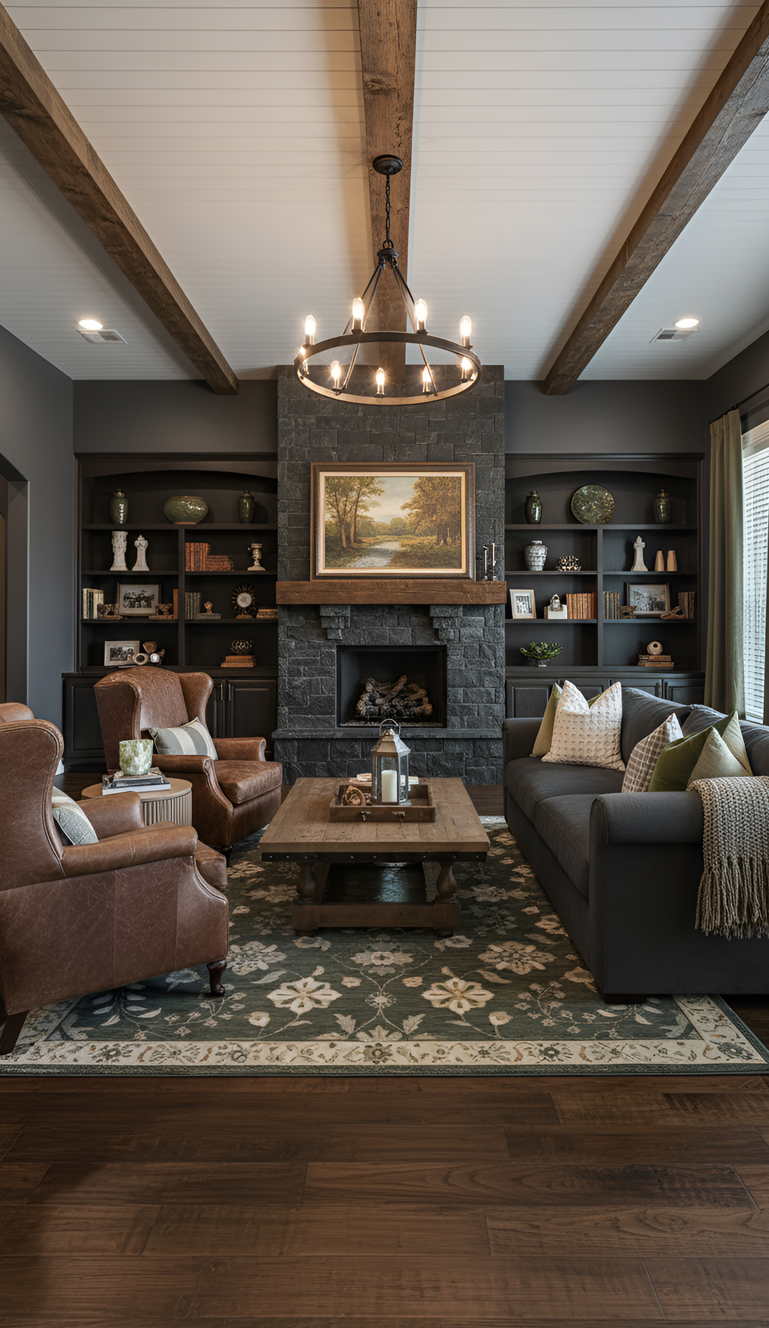 15 Moody Farmhouse Living Room Ideas