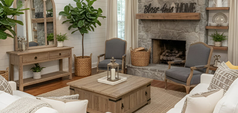 Rustic Farmhouse Living Rooms Full of Charm and Comfort