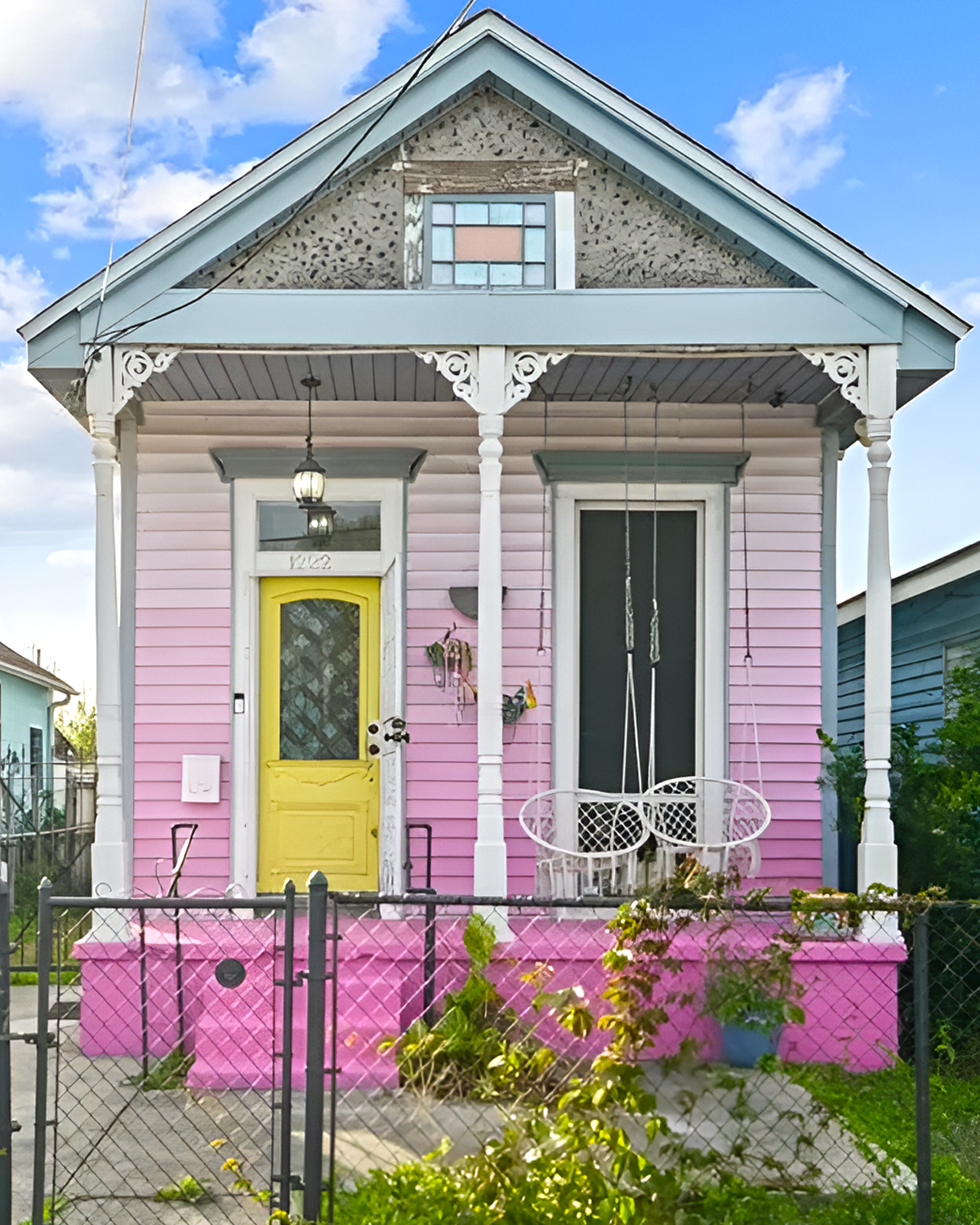 Charming Shotgun House Front Porches