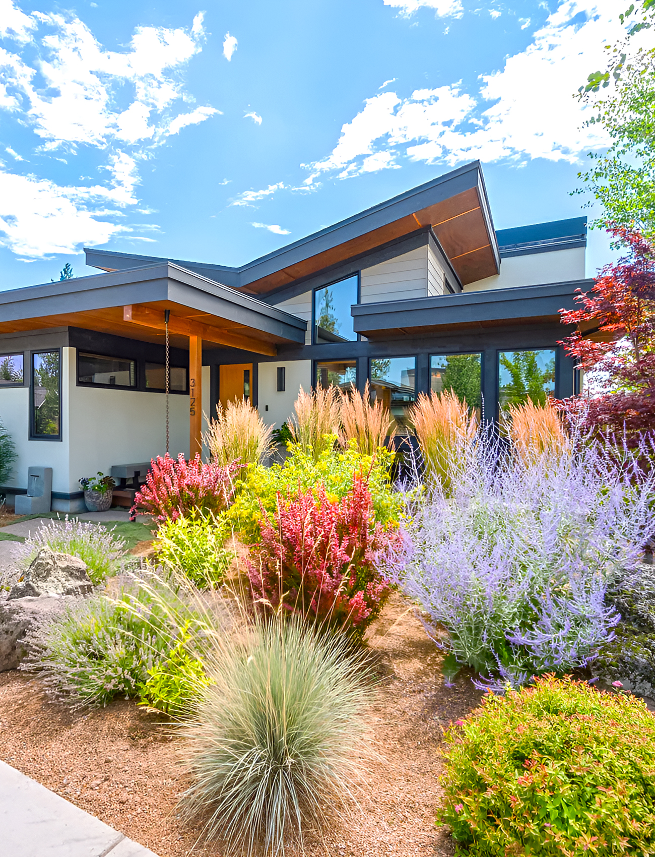 Contemporary House Front Yard Landscaping Ideas