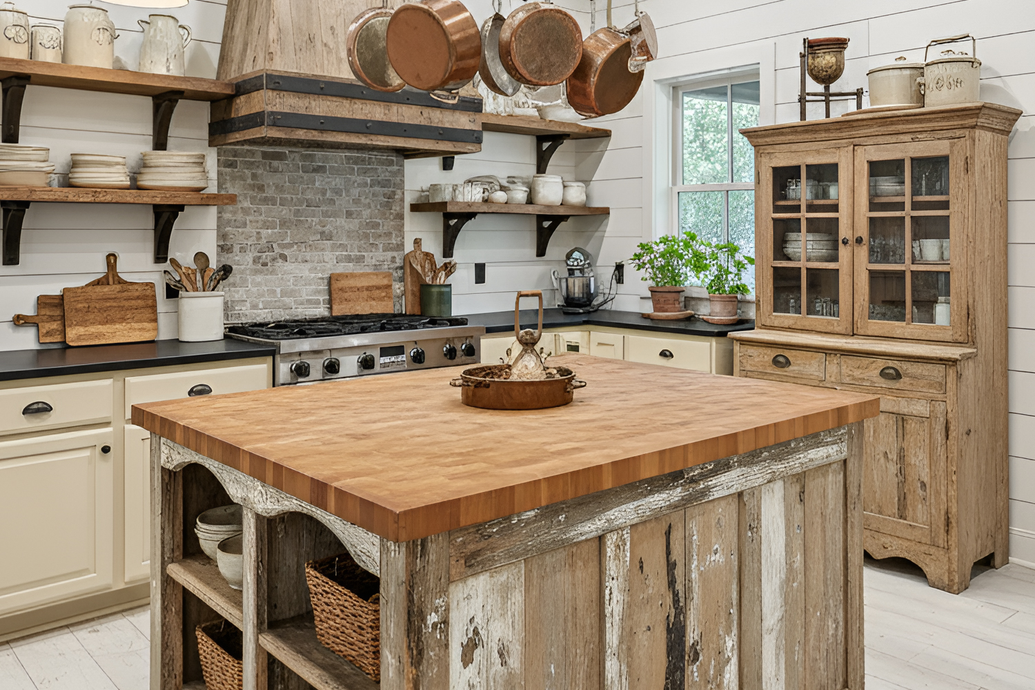 20 Stunning Rustic Farmhouse Kitchen Islands