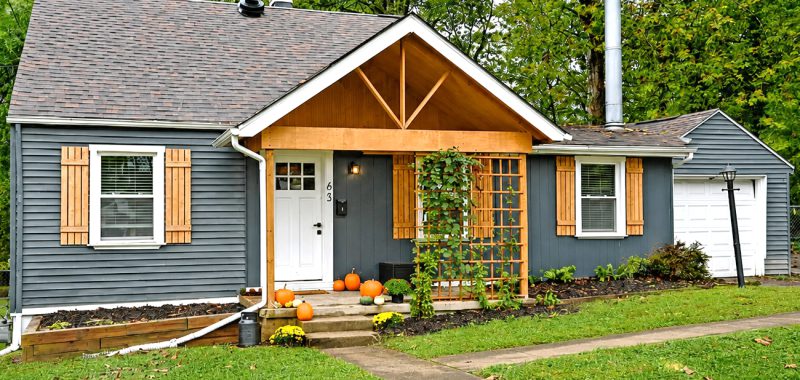 Small-Cape-Cod-House Wood Shutters