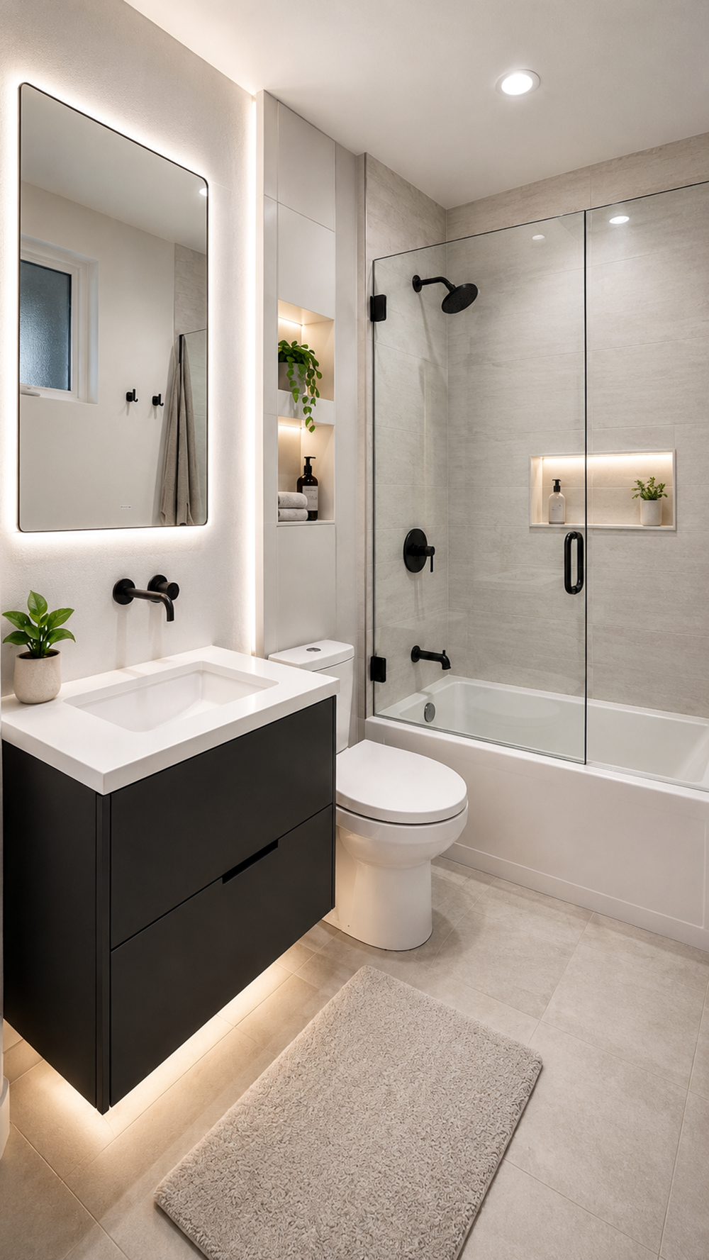 Small Contemporary Bathroom Design Ideas That Make Tight Spaces Feel Sleek, Bright, and Luxe
